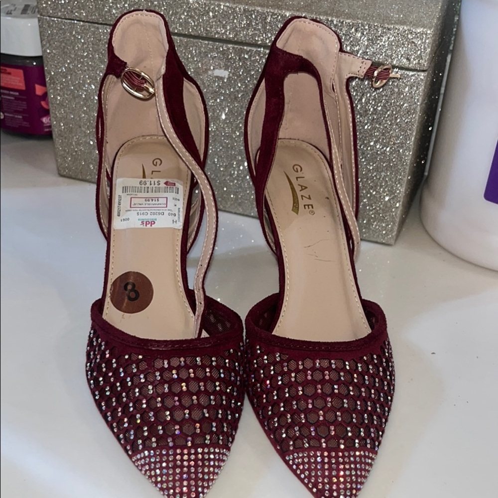 Glaze Burgundy Mesh Women's Shoes